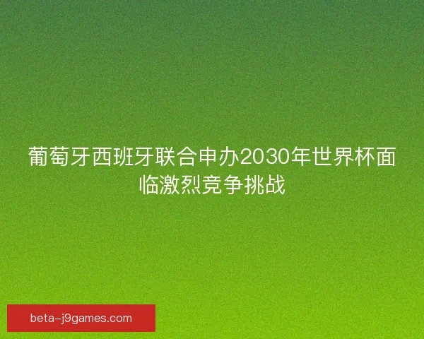 葡萄牙西班牙联合申办2030年世界杯面临激烈竞争挑战