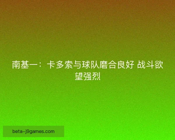南基一:卡多索与球队磨合良好 战斗欲望强烈 南基一:卡多索与球队磨合良好 战斗欲望强烈